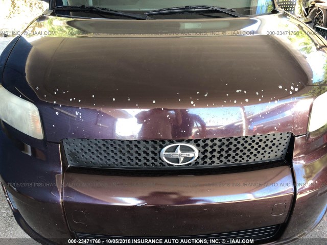 JTLKE50E091083038 - 2009 TOYOTA SCION XB Бордовый фото 6
