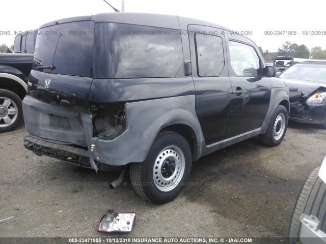 5J6YH18394L006586 - 2004 HONDA ELEMENT LX BLACK photo 4