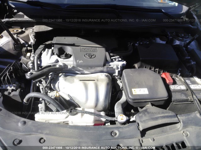 4T1BF1FK8HU659966 - 2017 TOYOTA CAMRY LE/XLE/SE/XSE GRAY photo 10