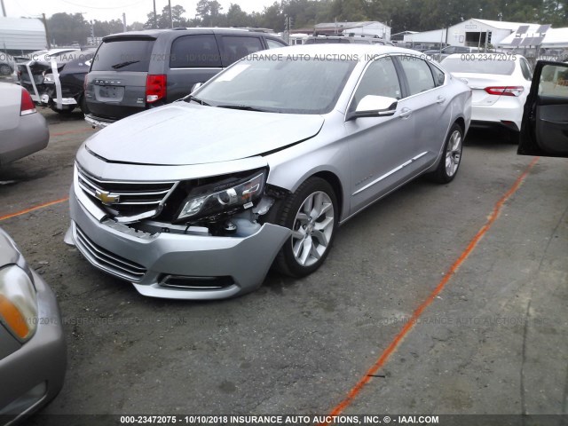 2G1125S39J9132192 - 2018 CHEVROLET IMPALA PREMIER SILVER photo 2