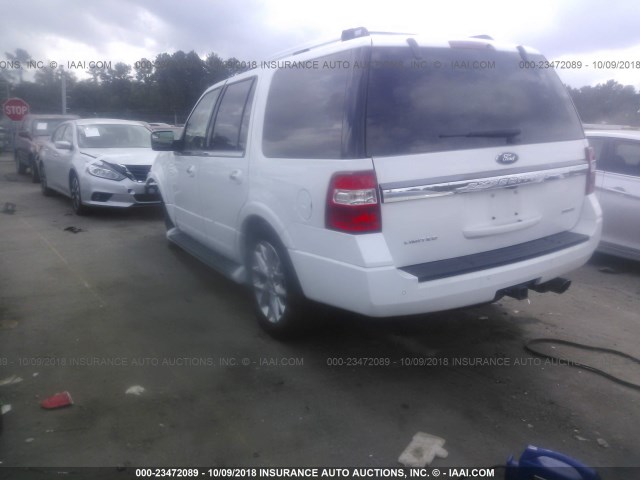 1FMJU1KT0HEA59016 - 2017 FORD EXPEDITION LIMITED WHITE photo 3