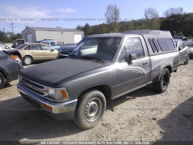 JT4RN81P1K0026516 - 1989 TOYOTA PICKUP 1/2 TON SHORT WHEELBASE D GRAY photo 2