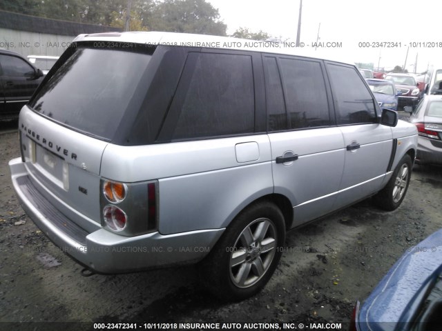 SALME11423A121890 - 2003 LAND ROVER RANGE ROVER HSE SILVER photo 4