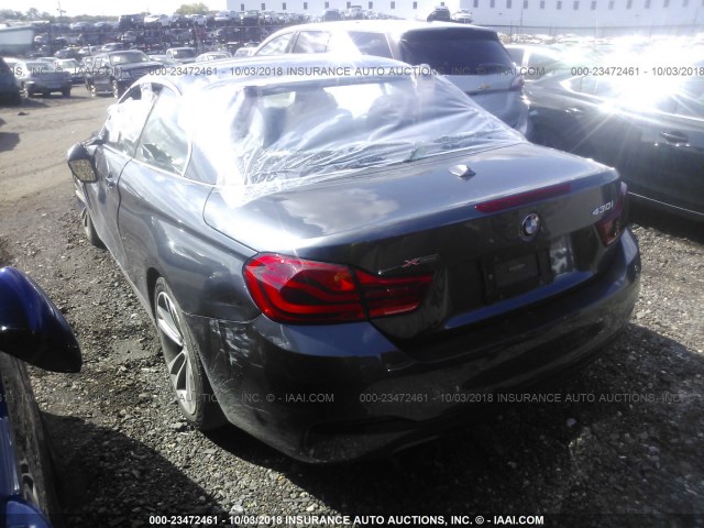 WBA4Z3C51JEC48780 - 2018 BMW 430XI GRAY photo 3