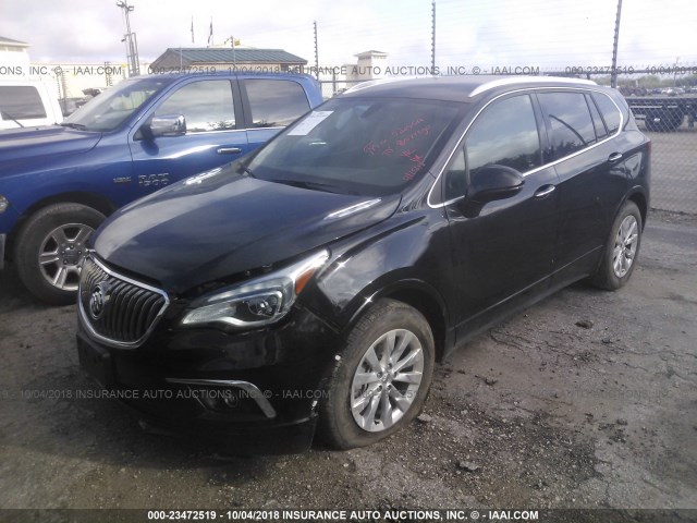 LRBFXBSA5HD161485 - 2017 BUICK ENVISION ESSENCE BLACK photo 2