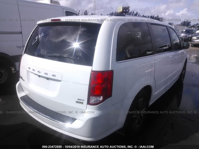 2C4RDGCG7HR865496 - 2017 DODGE GRAND CARAVAN SXT WHITE photo 4