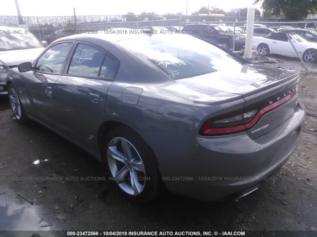 2C3CDXCT9JH125483 - 2018 DODGE CHARGER R/T GRAY photo 3
