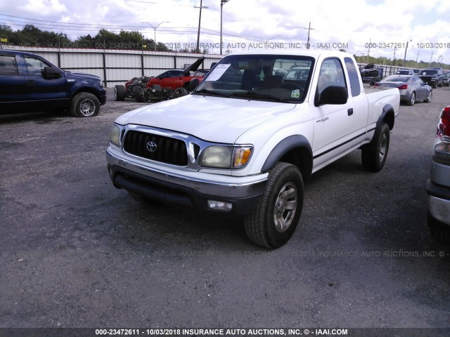 5TESN92N54Z341326 - 2004 TOYOTA TACOMA XTRACAB PRERUNNER თეთრი ფოტო 2