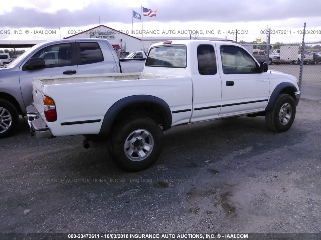 5TESN92N54Z341326 - 2004 TOYOTA TACOMA XTRACAB PRERUNNER WHITE photo 4