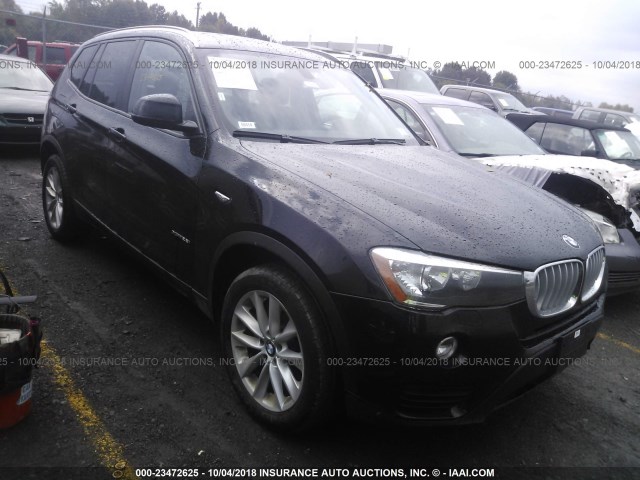 5UXWX9C55H0T04825 - 2017 BMW X3 XDRIVE28I BLACK photo 1