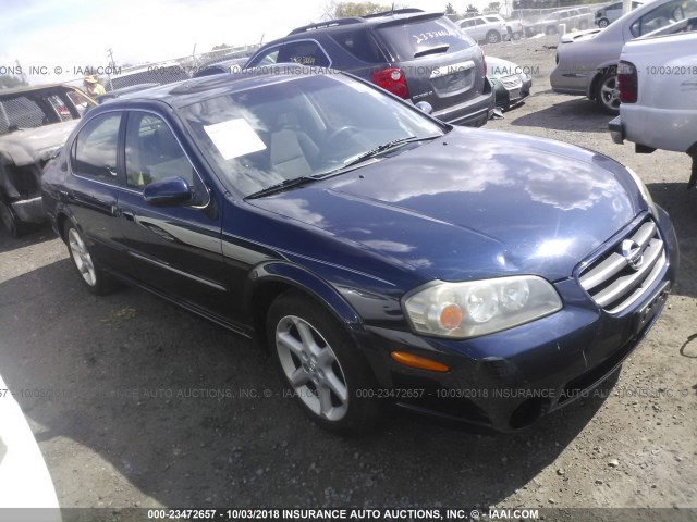 JN1DA31AX2T305565 - 2002 NISSAN MAXIMA GLE/SE BLUE photo 1