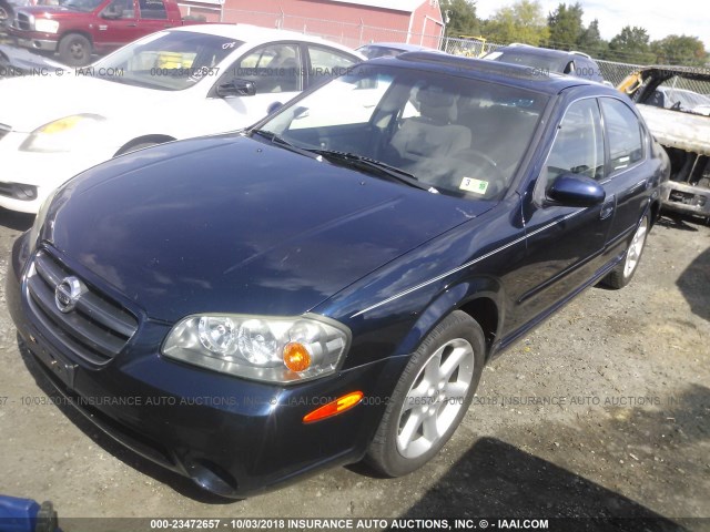 JN1DA31AX2T305565 - 2002 NISSAN MAXIMA GLE/SE BLUE photo 2