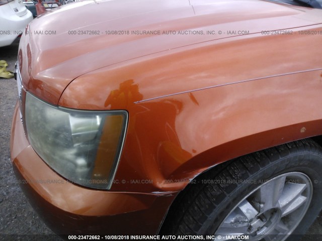 3GNEC12J27G305473 - 2007 CHEVROLET AVALANCHE C1500 ORANGE photo 6