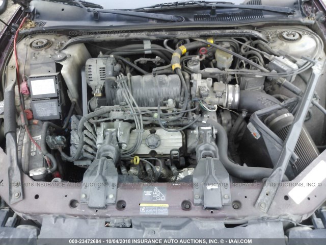 2G1WX15K729264825 - 2002 CHEVROLET MONTE CARLO SS ბურგუნდია ფოტო 10