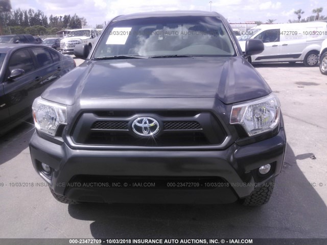 5TFLU4EN9EX101257 - 2014 TOYOTA TACOMA DOUBLE CAB ნაცრისფერი ფოტო 6