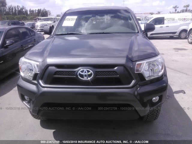 5TFLU4EN9EX101257 - 2014 TOYOTA TACOMA DOUBLE CAB GRAY photo 6