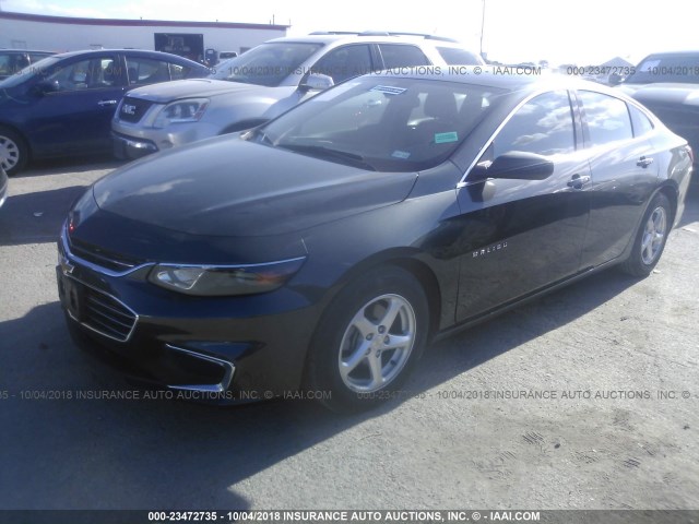 1G1ZB5ST6HF209587 - 2017 CHEVROLET MALIBU LS ნაცრისფერი ფოტო 2