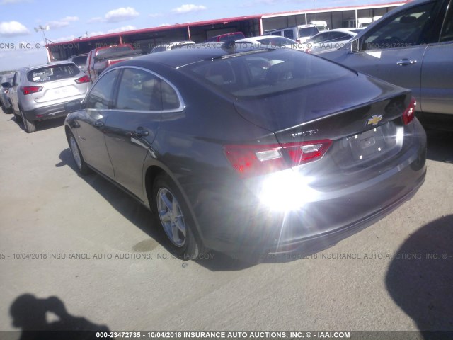 1G1ZB5ST6HF209587 - 2017 CHEVROLET MALIBU LS ნაცრისფერი ფოტო 3