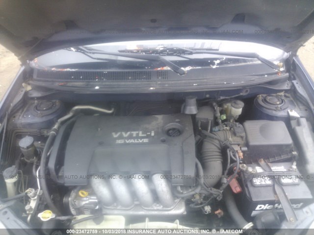 2T1KY38E83C017559 - 2003 TOYOTA COROLLA MATRIX XRS BLUE photo 10