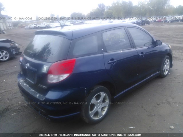 2T1KY38E83C017559 - 2003 TOYOTA COROLLA MATRIX XRS BLUE photo 4