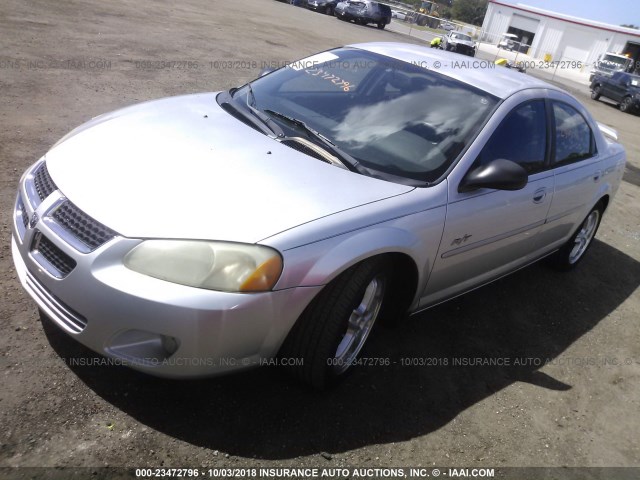 1B3EL76R34N117111 - 2004 DODGE STRATUS R/T SILVER photo 2