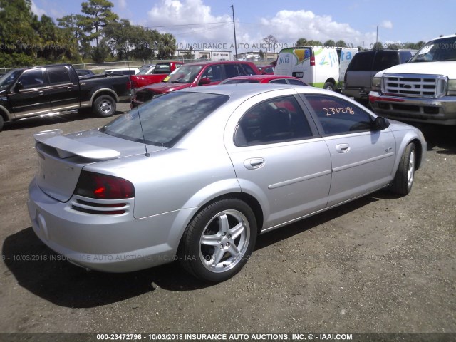 1B3EL76R34N117111 - 2004 DODGE STRATUS R/T SILVER photo 4