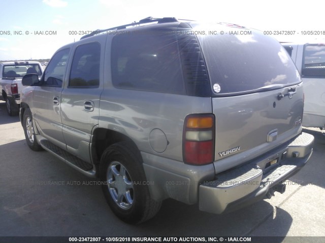 1GKEK63U33J263278 - 2003 GMC YUKON DENALI BROWN photo 3