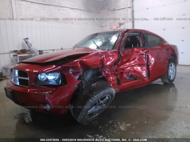 2B3KK43G97H604527 - 2007 DODGE CHARGER SE/SXT RED photo 6