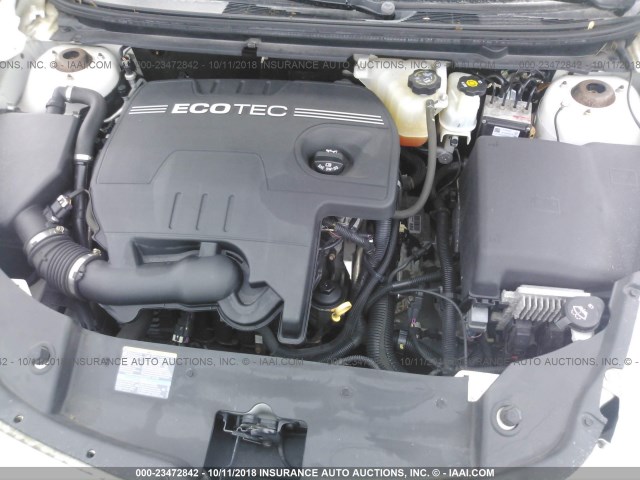 1G1ZC5EB2AF202383 - 2010 CHEVROLET MALIBU 1LT WHITE photo 10