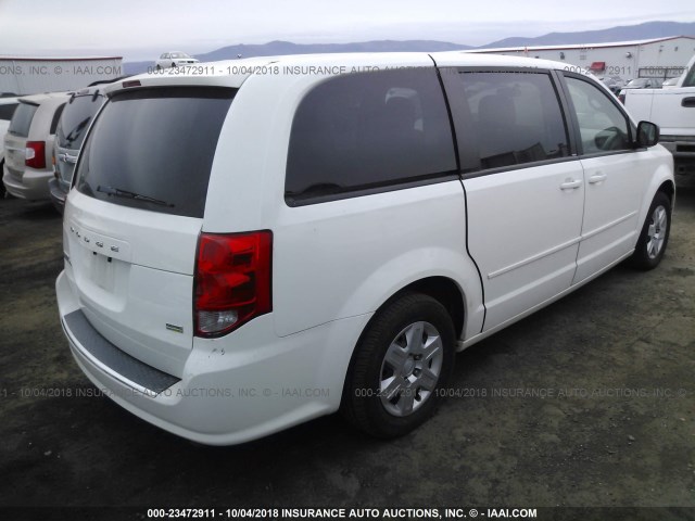 2C4RDGBG6CR419642 - 2012 DODGE GRAND CARAVAN SE WHITE photo 4