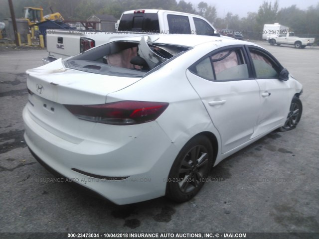 5NPD84LF9JH232196 - 2018 HYUNDAI ELANTRA SEL/VALUE/LIMITED WHITE photo 4