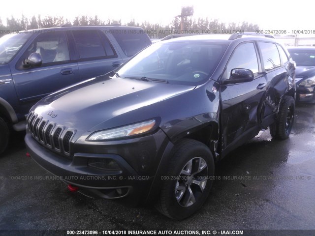 1C4PJMBS3EW246918 - 2014 JEEP CHEROKEE TRAILHAWK GRAY photo 2