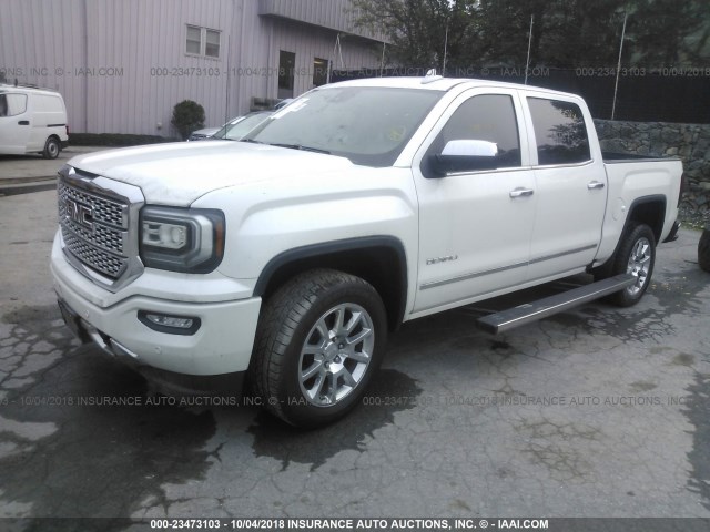 3GTU2PEJ9HG426590 - 2017 GMC SIERRA K1500 DENALI WHITE photo 2