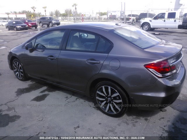 19XFB2F95FE022629 - 2015 HONDA CIVIC EXL 棕色 照片 3