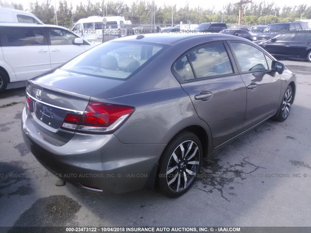 19XFB2F95FE022629 - 2015 HONDA CIVIC EXL 棕色 照片 4