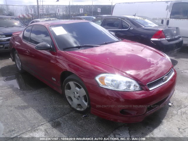 2G1WL15C479325737 - 2007 CHEVROLET MONTE CARLO SS RED photo 1