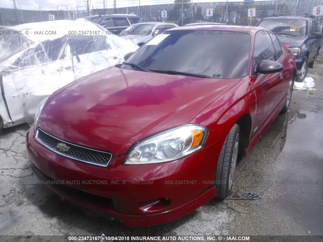 2G1WL15C479325737 - 2007 CHEVROLET MONTE CARLO SS წითელი ფოტო 2