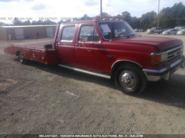 2FTJW35M7KCA00430 - 1989 FORD F350 RED photo 1