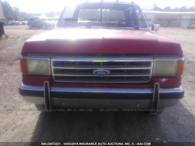 2FTJW35M7KCA00430 - 1989 FORD F350 RED photo 6