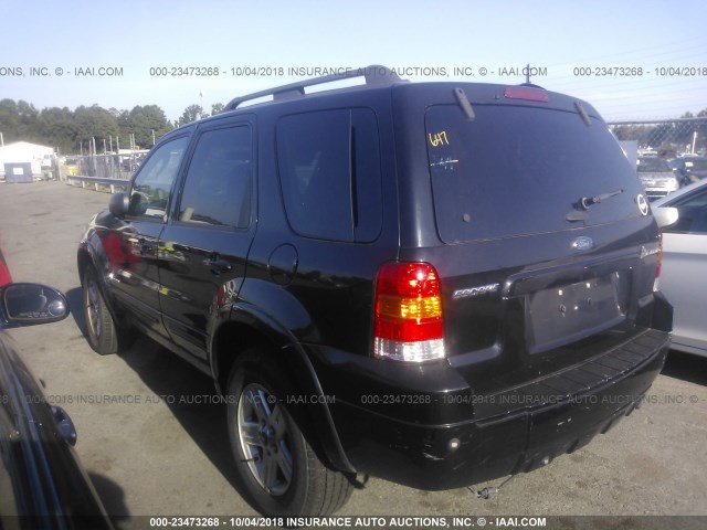 1FMCU49H97KA49452 - 2007 FORD ESCAPE HEV BLACK photo 3