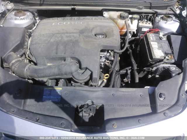 1G1ZC5E07AF180623 - 2010 CHEVROLET MALIBU 1LT ვერცხლისფერი ფოტო 10