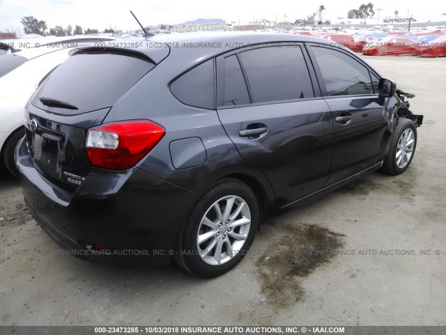 JF1GPAC61E8297780 - 2014 SUBARU IMPREZA PREMIUM GRAY photo 4