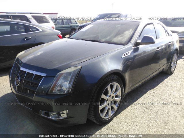 1G6DV57V190102148 - 2009 CADILLAC CTS HI FEATURE V6 GRAY photo 2