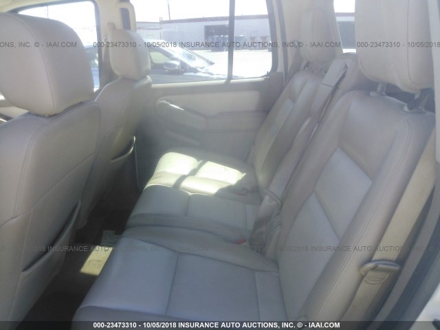 1FMEU64E78UA77208 - 2008 FORD EXPLORER EDDIE BAUER WHITE photo 8