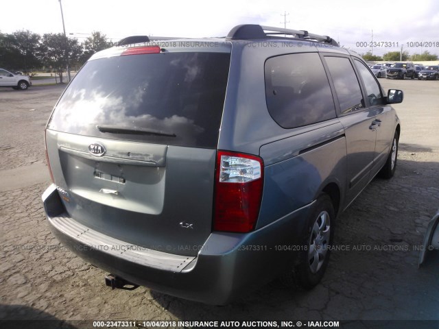 KNDMB233886244596 - 2008 KIA SEDONA EX/LX BLUE photo 4