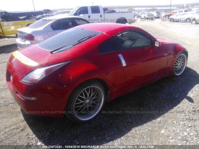 JN1AZ34D75M604351 - 2005 NISSAN 350Z COUPE RED photo 4