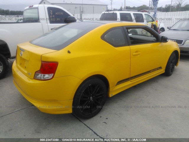 JTKJF5C79C3024253 - 2012 TOYOTA SCION TC 黄色 照片 4