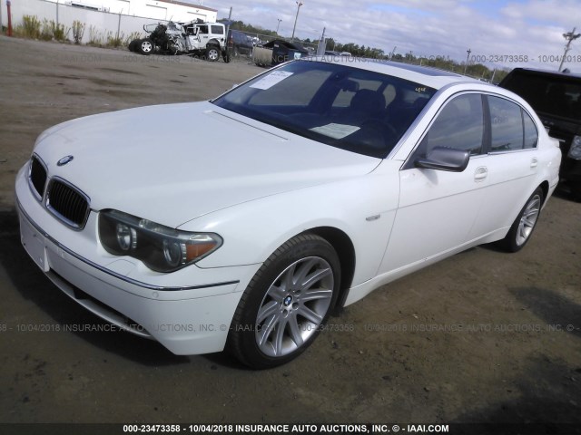 WBAGN63534DS54730 - 2004 BMW 745 LI Blanc photo 2