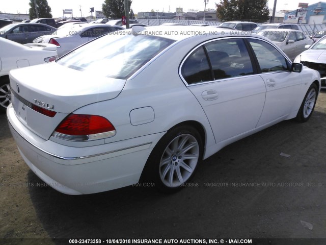WBAGN63534DS54730 - 2004 BMW 745 LI Blanc photo 4