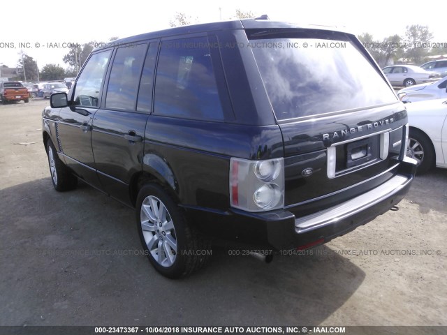 SALMF13438A292133 - 2008 LAND ROVER RANGE ROVER SUPERCHARGED BLACK photo 3